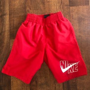 Boys (S) Red Nike shorts